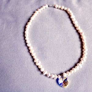 Genuine Freshwater Pearl and Swarovski necklace